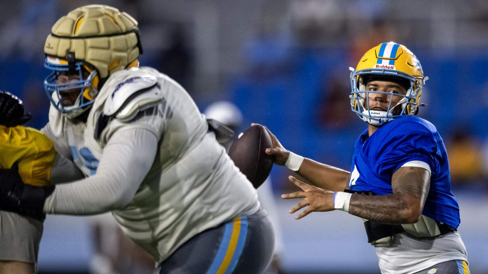 Photos: Southern takes the turf at A.W. Mumford Stadium as season approaches